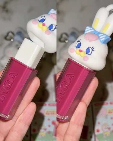 INGA インガ MOMOREI モモレイ コラボ コスメ 韓国 Qoo10 キーリング 可愛い うさぎ リップ ティント ブルベ