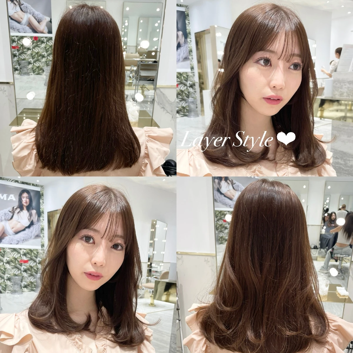 【2024年トレンド】レイヤーカットで長さを変えずに印象チェンジ！セミロングの私の最新ヘアスタイルを解説♡