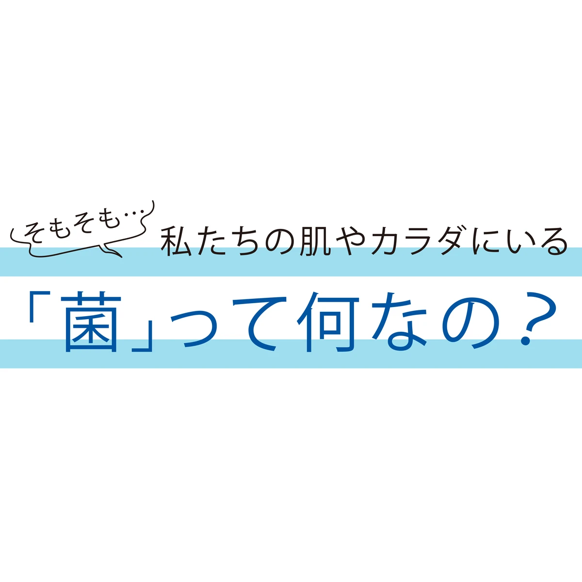 菌バランス最前線。そもそも「菌」って何？ 3大美肌菌とは？