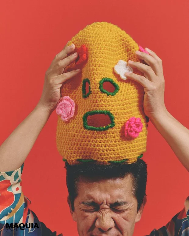 アイパー滝沢　編み物　作品　巾着