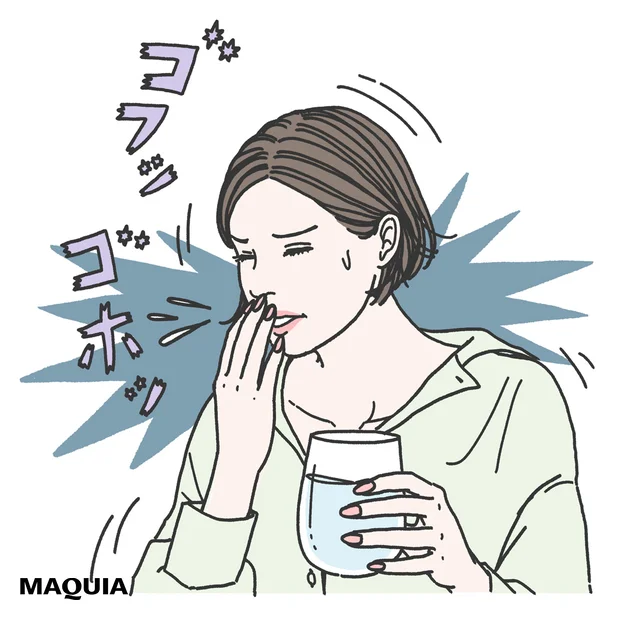 40代　むせやすくなった　食事中にむせる