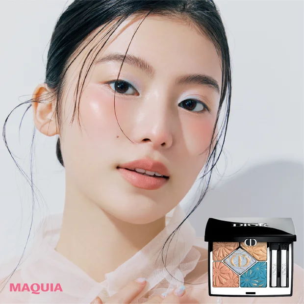 ヘア＆メイク　辻村友貴恵　ブルーアイシャドウ　パレットアイシャドウ　DIOR　2026春新作　小川季奈　似合う　使い方