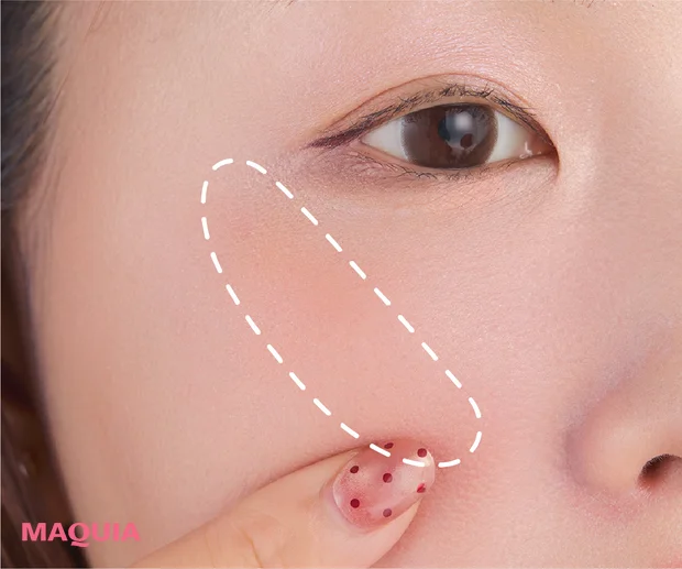 ケイト バウンシーチークシャドウ MV-1 骨格操作メイク STEP4