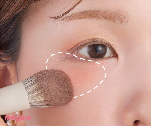 ケイト バウンシーチークシャドウ OR-1 骨格操作メイク STEP3