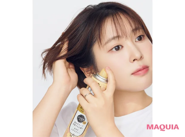 ヘアアレンジ ドライヤーを使った髪の巻き方　ショートボブ　顔周りをしっかりほぐす