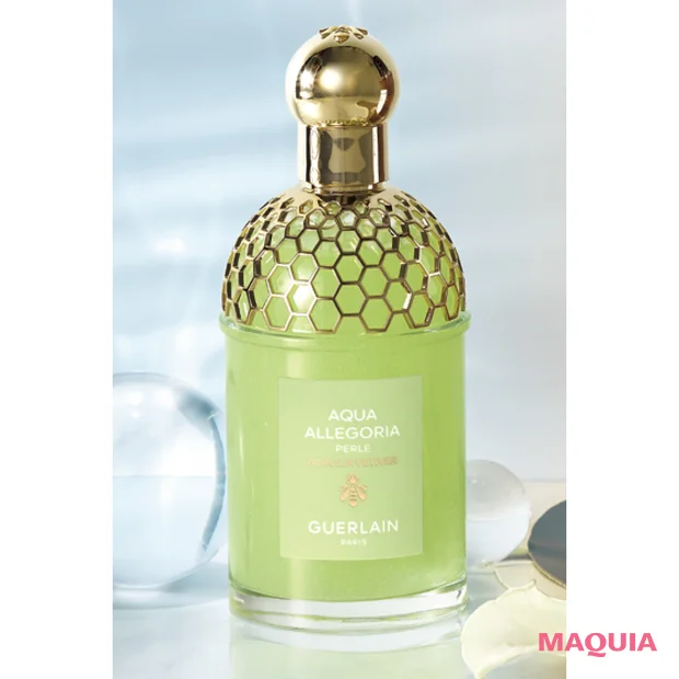 マキア 連載 ムーン・リーの開運フレグランス 2026年4月 GUERLAIN　アクア アレゴリア ペルレ ネロリア ベチバー （オーデパルファン） 