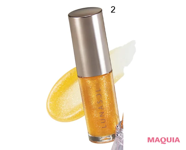 多幸感リップメイク やり方ハウツー　ルナソル デューイリフレクトリップオイル 05