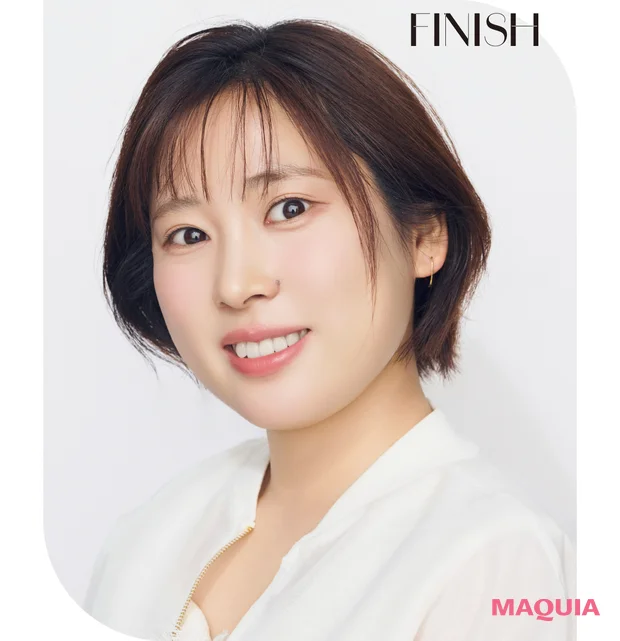 ヘアアレンジ ドライヤーを使った髪の巻き方　ショートボブ 仕上がり