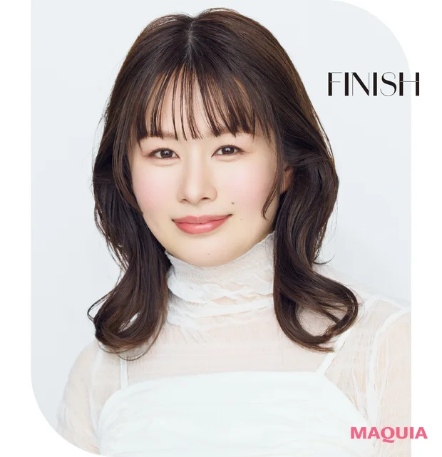 「リファカールアイロン プロ」使った多幸感×今どきニュアンス巻き セミロング 仕上がり