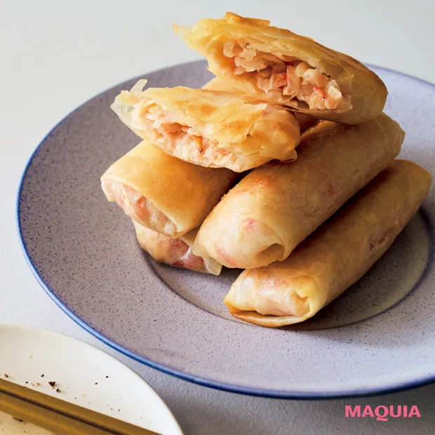 長谷川あかりさんの人気レシピ 切干大根とアミえびの春巻き