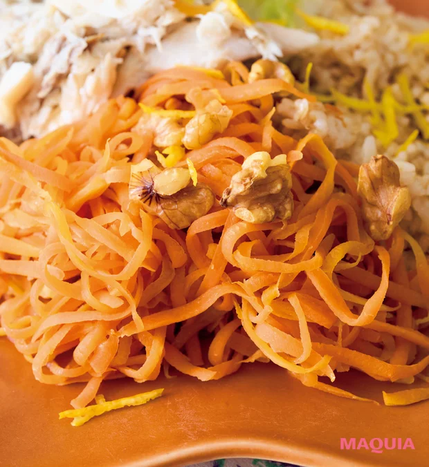 長谷川あかりさんの人気レシピ にんじんとくるみのきんぴら