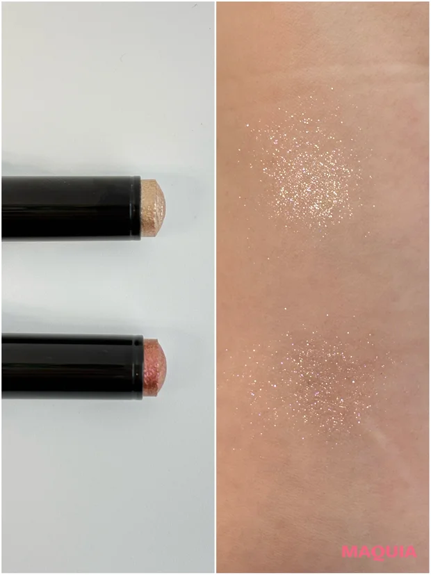 推しコス　マキアエディター　  ボビイブラウン クリスタル アイシャドウスティック　ブリリアントムーンストーン　ブリリアントピンク　スウォッチ　