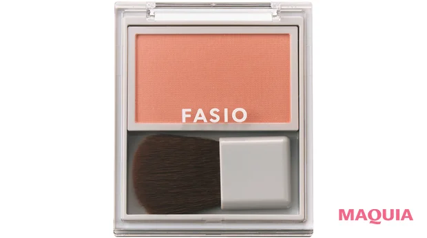 「ぷっくり幼い丸み頬」タイプのチークの入れ方 おすすめコスメ ファシオ 失敗しにくい フェイスカラー UV （血色感タイプ） 01