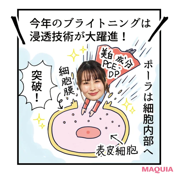 浸透力の高いおすすめのスキンケアコスメのイメージ　ポーラ