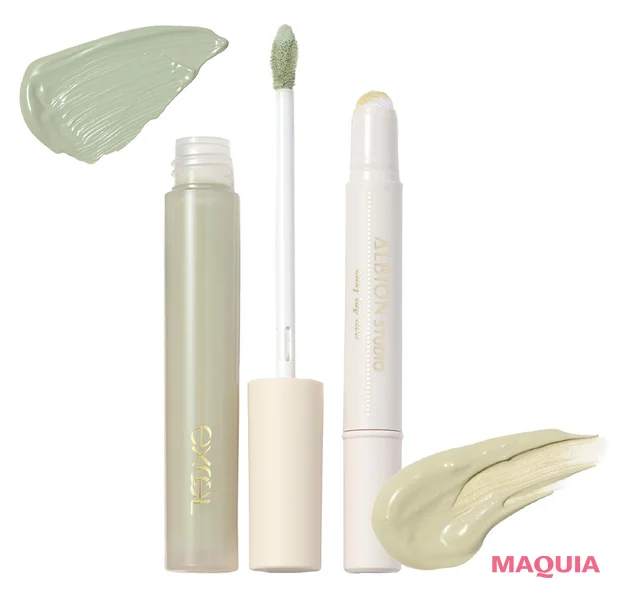 エクセル エシリアル セラムコンシーラー ER04 ￥1760／    アルビオン スタジオ イージータップ NEO 03 SPF30・PA+++ 1.8g ￥3300／アルビオン常盤薬品工業