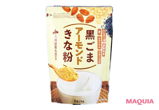 石井美保さんおすすめのインナーケアアイテム　DELTA 黒ごまアーモンドきな粉 