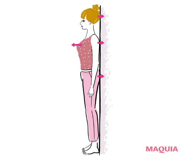 神経のエイジングケア あご引き・胸だしで姿勢矯正