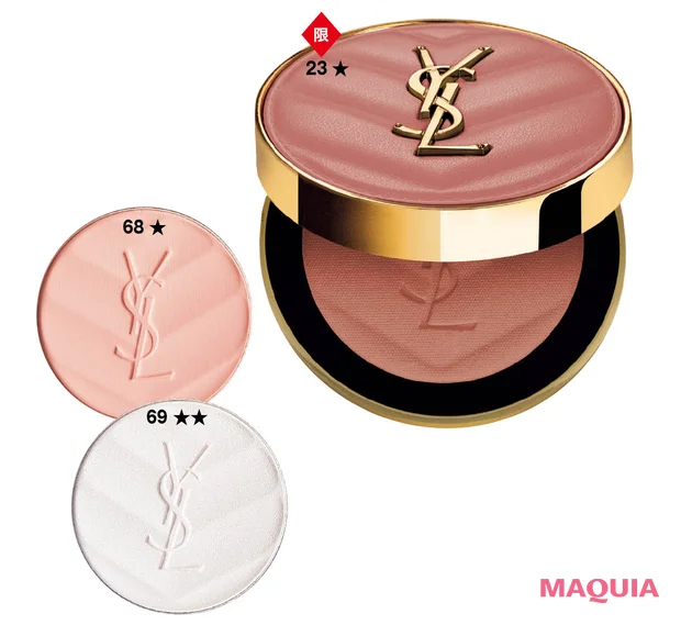 イヴ・サンローラン(YSL)の2026年夏新色コスメ　YSL メイクミーブラッシュ パウダー 各￥8360