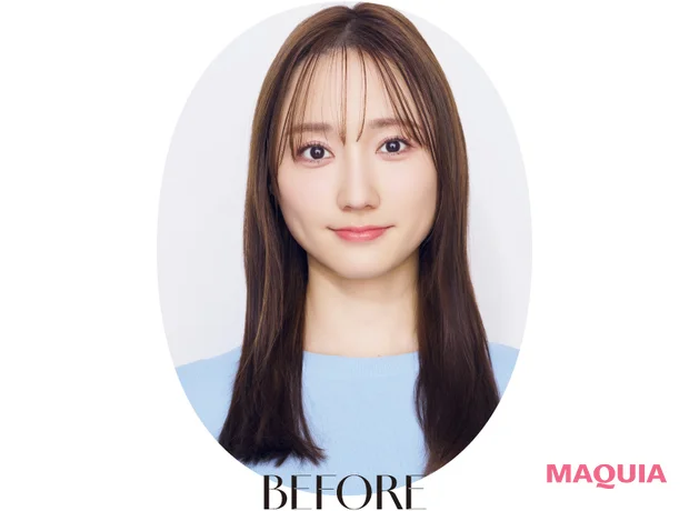 「リファカールアイロン プロ」使った多幸感×今どきニュアンス巻き ビフォー