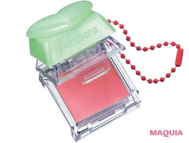 ペールピンクのリップ＆チークコスメにおすすめのメイク ペリペラ トック ブラッシュ キーキャップ 06