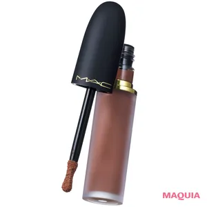 マットブラウンのリップ＆チークコスメにおすすめのメイク M・A・C パウダー キス リップ + チーク ムース バフィスト