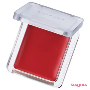 ツヤレッドのリップ＆チークコスメにおすすめのメイク ちふれ リップ & チークバーム RD40