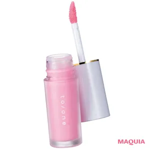 ペールピンクのリップ＆チークコスメにおすすめのメイク トーン ペタル リキッド リップ アンド チーク 02