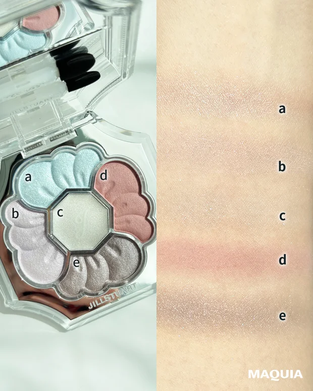 ブルベ冬 アイシャドウ おすすめ スウォッチ つけ試し 使用感 ジルスチュアート ドレスドブルームアイズ レディトゥブラッシュ 103