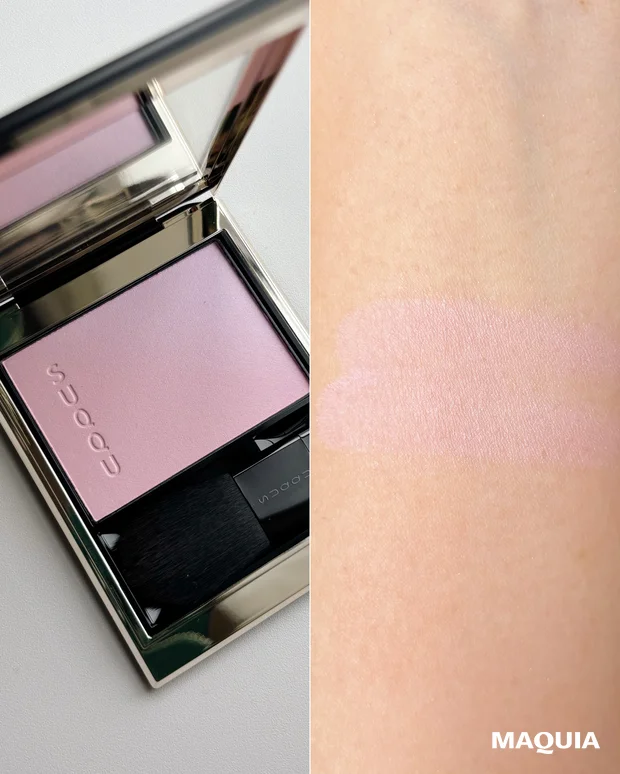 ブルベ夏 チーク おすすめ スウォッチ つけ試し 使用感 SUQQU スック