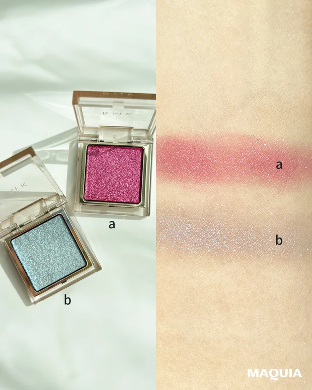 ブルベ冬 アイシャドウ おすすめ スウォッチ つけ試し 使用感 RMK インフィニシェイド シングル アイシャドウ EX-05 EX-09