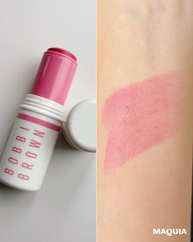 ブルベ夏 チーク おすすめ スウォッチ つけ試し 使用感 ボビイブラウン