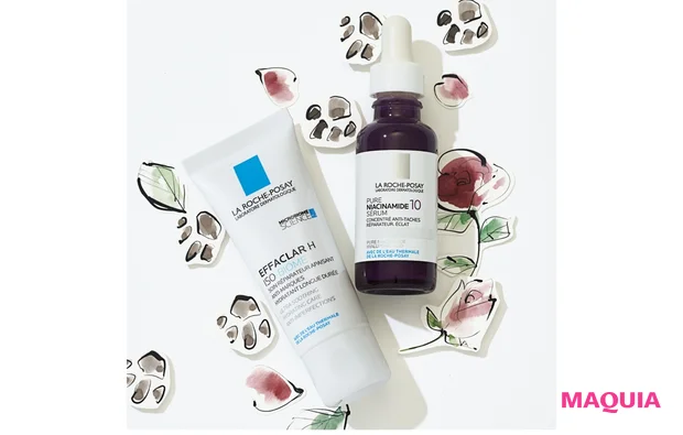 （右から）N10 セラム 30ml ￥6050、エファクラ H イソバイオーム クリーム 40ml ￥3300／ラ ロッシュ ポゼ