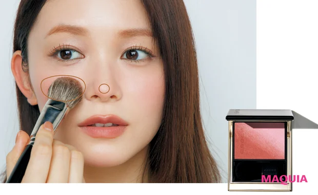 マキア 秋メイク 2025 チーク おすすめ ベースメイク スック ブラーリング カラー ブラッシュ 07 使い方 2