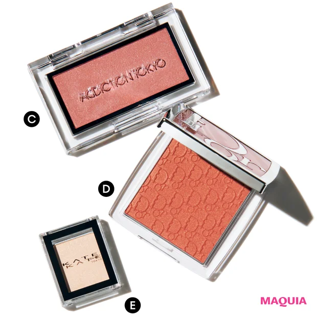 マキア 秋メイク 2025 チーク おすすめ アディクション チーク ザ ブラッシュ マット 013M ディオール バックステージ ロージー グロウ 103 ケイト ザ アイカラー M118