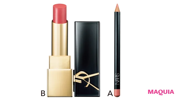 A プレシジョンリップライナー 9071 ¥2970/NARS JAPAN B ルージュ ピュールクチュール ザ ボールド 12 ¥5500/イヴ・サンローラン・ボーテ