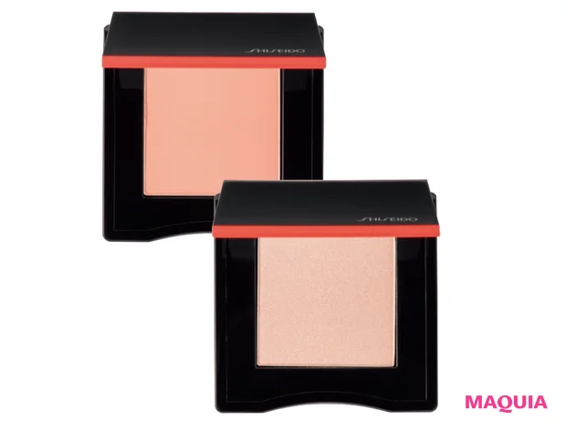 (上)インナーグロウチークパウダー 06、(下)同 01 各¥4000/SHISEIDO