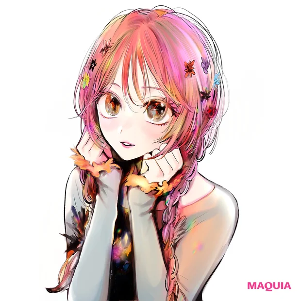 【推しの子】横槍メンゴ先生描き下ろし! MAQUIA読者に捧ぐ、大人可愛いレイヤードメイク