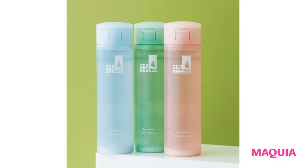 シーブリーズ デオ＆ウォーター C[医薬部外品]（右から）ポッピンフラワー、クリアボタニカル、フレッシュサボン 160ml 各￥759（編集部調べ）／ファイントゥデイ資生堂