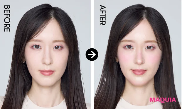 GYUTAE 小顔メイク 面長 骨格操作MAP ビフォーアフター