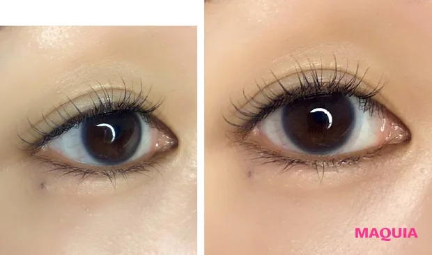 マキア　みんなのベスコス 2025年 上半期　マスカラ　1位 メイベリン スカイハイ 01　メイク前