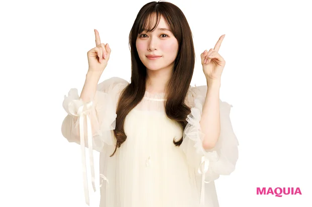 守屋麗奈さん、盛れ肌ベース&眉メイクを全見せ! 発光ツヤ肌とピンク眉がカギ_16