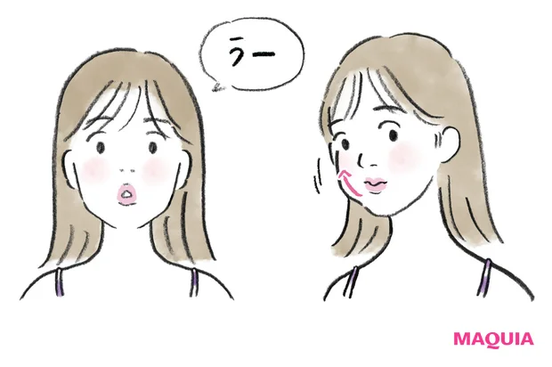 口元の体操でほうれい線対策