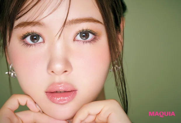 マキア 藤田ニコル 秋メイク ルナソル グリーンメイク