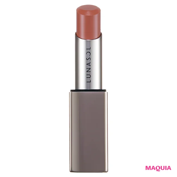 秋新色 リップ ツヤ口紅 LUNASOL フュージングカラーリップス EX07