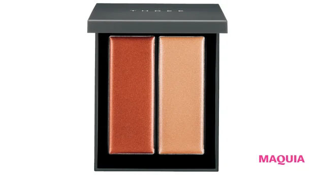 マキア ベストコスメ2025下半期 ハイライト&シェーディング部門 2位 THREE シマリング グロー デュオ R 01