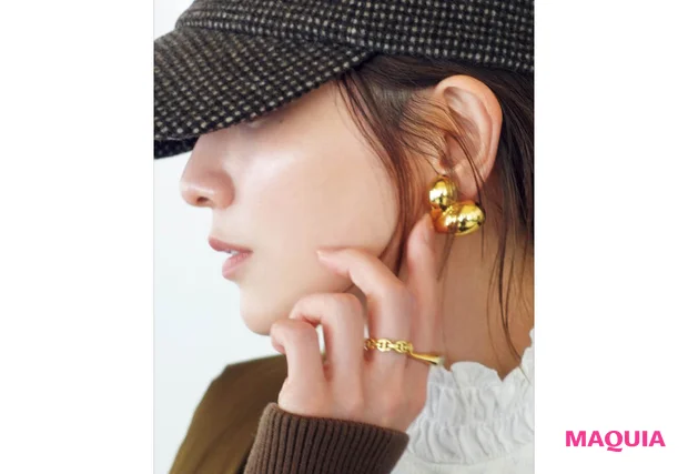 田中みな実の私服 ボッテガ・ヴェネタのピアス