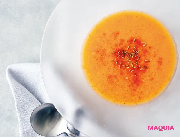 美容 ポタージュ トレンド パプリカ×トマトの美白冷製ポタージュ