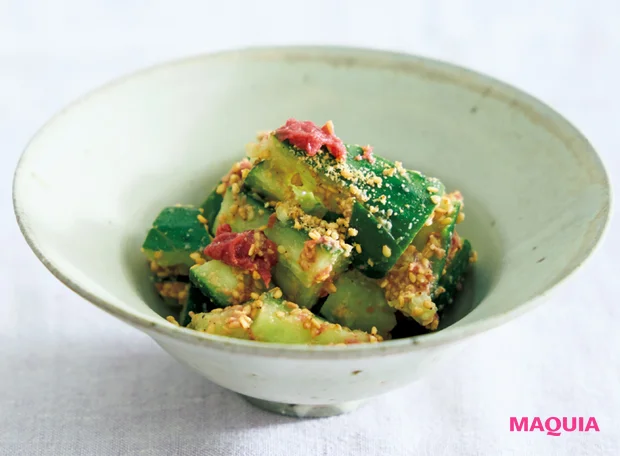 マキア 夏バテ 食べ物 薬膳 レシピ 梅たたききゅうり