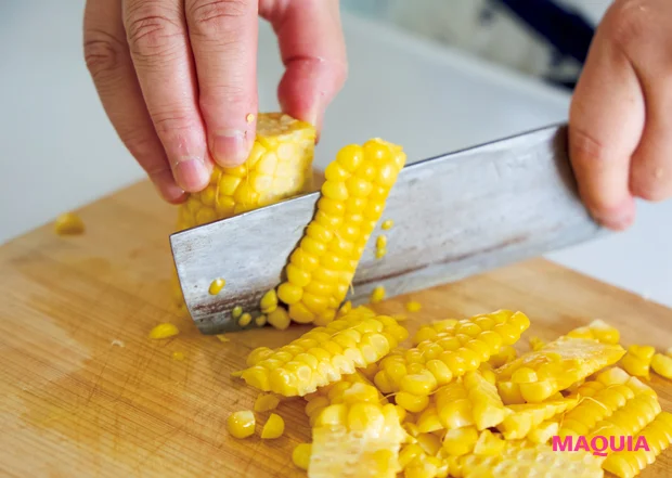 マキア 夏バテ 食べ物 薬膳 レシピ とうもろこしとキャベツのコールスロー 2