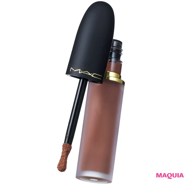 マットブラウンのリップ&チークコスメにおすすめのメイク M・A・C パウダー キス リップ + チーク ムース バフィスト